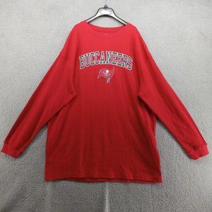 Tampa Bay Buccaneers Shirt Mens 3XL Tall Red Logo NFL Waffle Knit Weave Fanatics